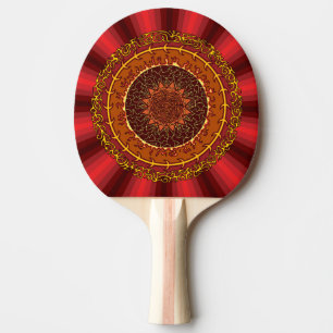 Fire Mandala Ping Pong Paddle