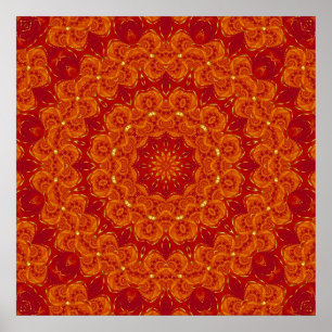 Fire Mandala Poster