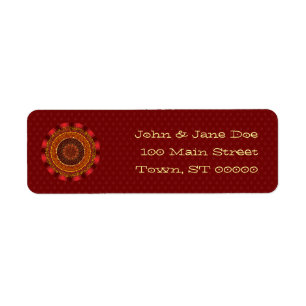 Fire Mandala Return Address Label