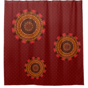 Fire Mandala Shower Curtain