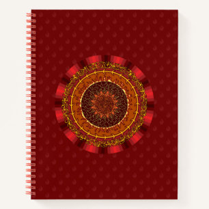 Fire Mandala Spiral Notebook