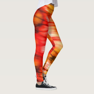 Fire Marble Abstract Leggings