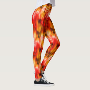 Fire Marble Abstract Leggings