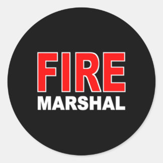 Fire Marshal Investigator Commissioner Firefighter Classic Round Sticker