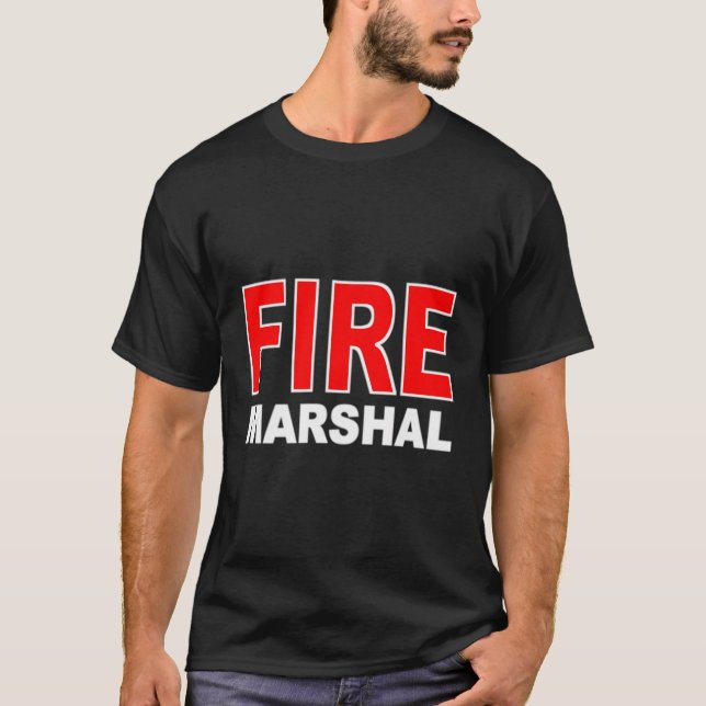 Fire Marshal Investigator Commissioner Firefighter T-Shirt (Front)