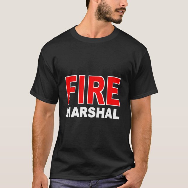 Fire Marshal Investigator Commissioner Firefighter T-Shirt (Front)