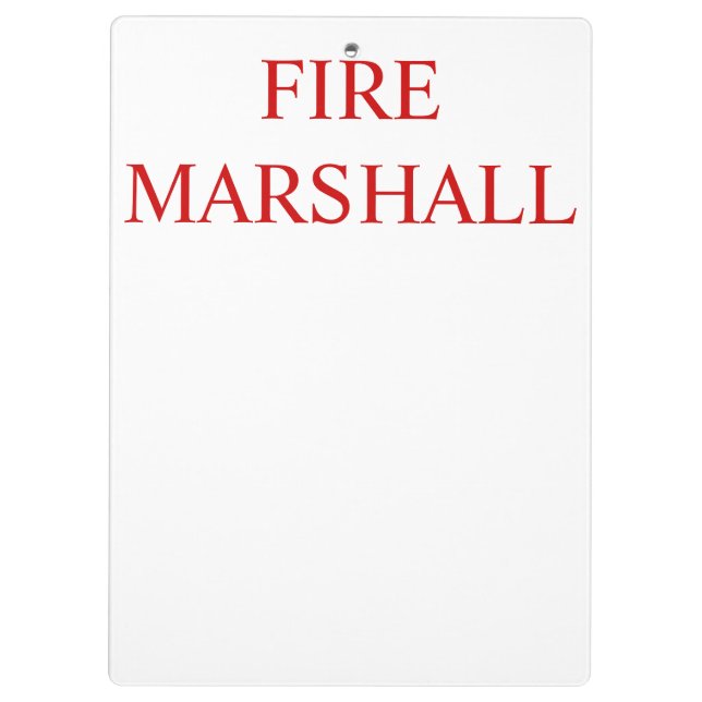 Fire Marshall Clip Board (Back)