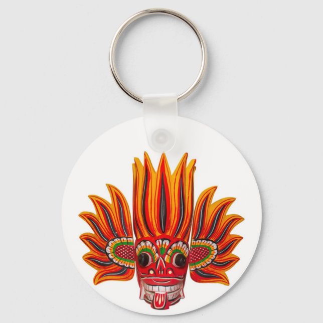 Fire Mask T-Shirt Key Ring (Front)