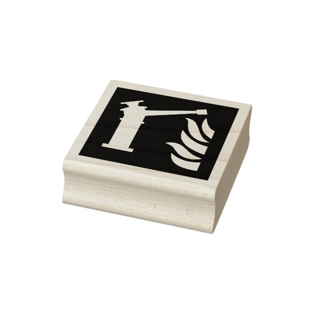 Fire Monitor Safety Sign Rubber Stamp (Stamp)