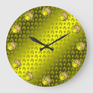 Fire Monkey Large Clock