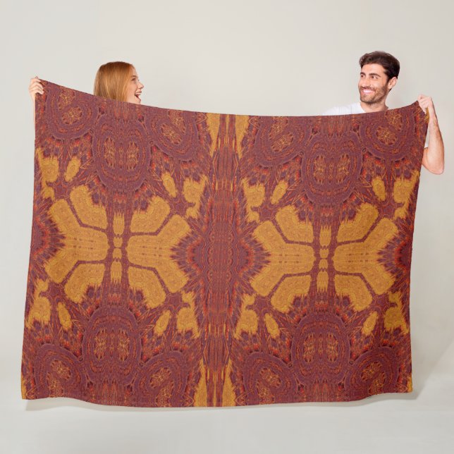 Fire of Itzpapalotl 130 Fleece Blanket (In Situ)