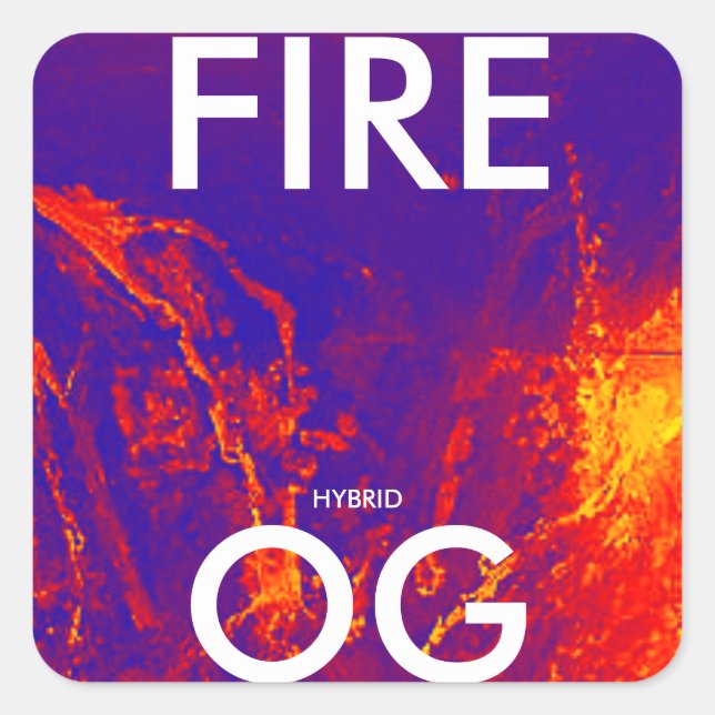FIRE OG HYBRID SQUARE STICKER (Front)