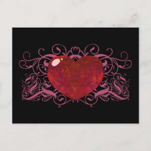 Fire Opal Heart Postcard