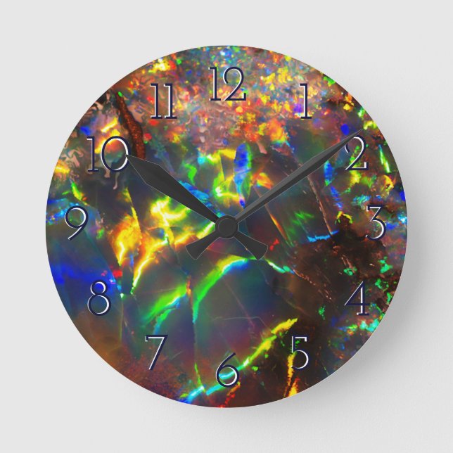 Fire Opal Round Clock (Front)