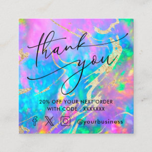 fire opal thank you discount card