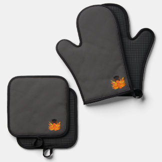 fire oven mitt & pot holder set