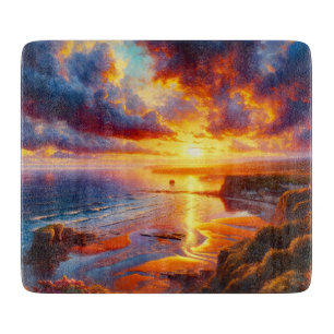 Fire Over the Coast Cutting Board