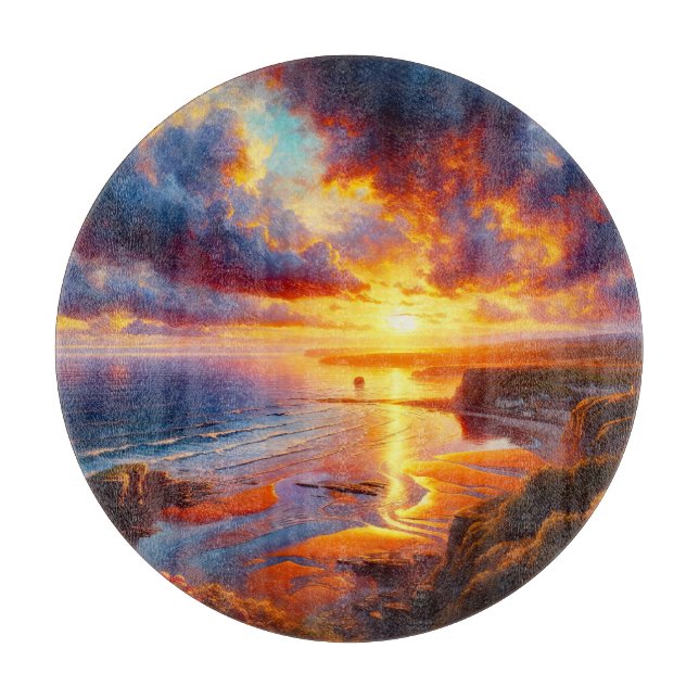 Fire Over the Coast Cutting Board (Front)
