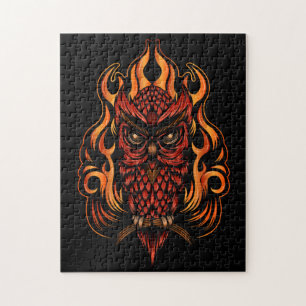 Fire Owl Jigsaw Puzzle