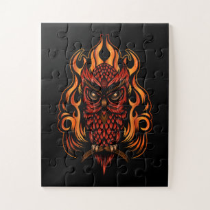 Fire Owl Jigsaw Puzzle