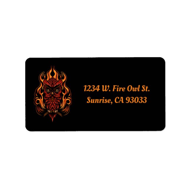 Fire Owl Label (Front)