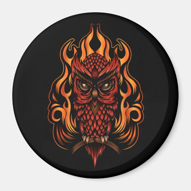 Fire Owl Magnet (Front)