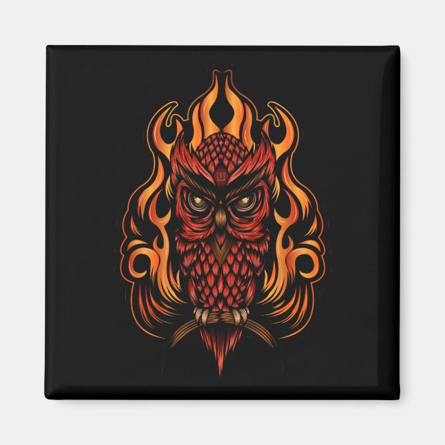 Fire Owl Magnet (Front)