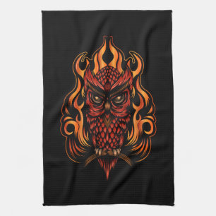 Fire Owl Tea Towel