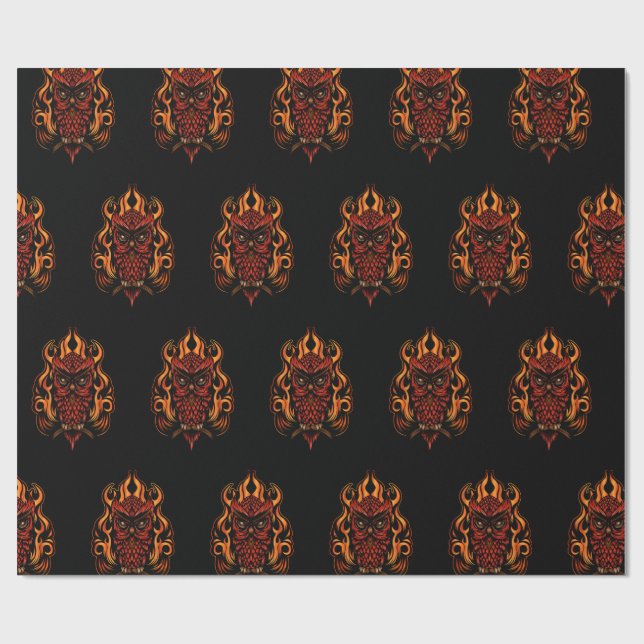 Fire Owl Wrapping Paper (Flat)