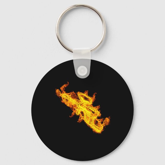 Fire Paintball Paintballer Key Ring (Front)