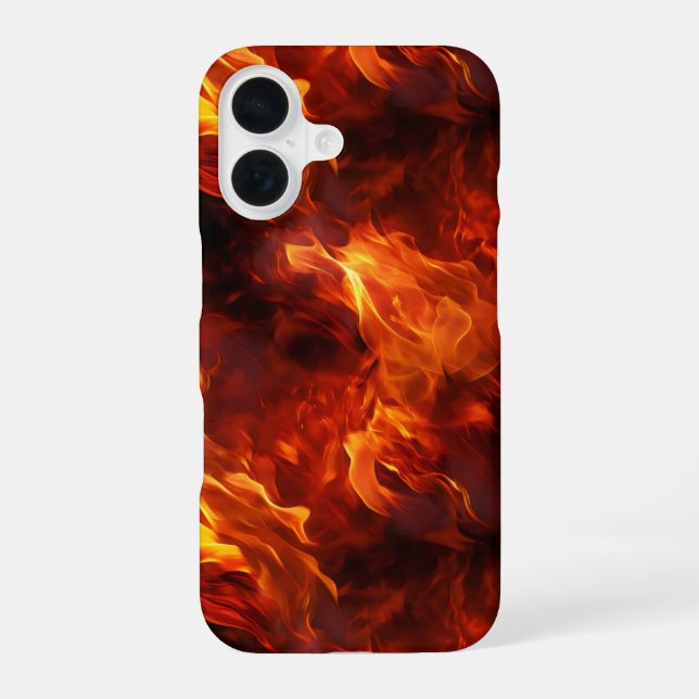 Fire Pattern iPhone 16 Case (Back)