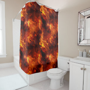 Fire Pattern Shower Curtain