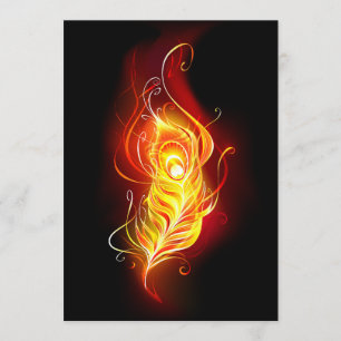 Fire Peacock Feather Advice Card