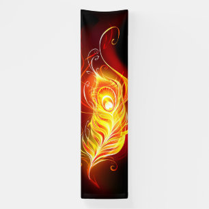 Fire Peacock Feather Banner