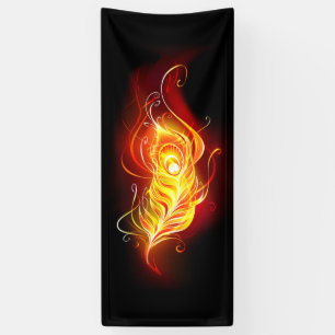 Fire Peacock Feather Banner