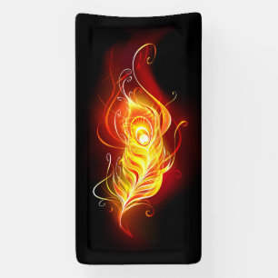 Fire Peacock Feather Banner