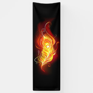 Fire Peacock Feather Banner