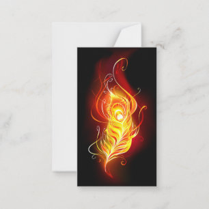 Fire Peacock Feather Card
