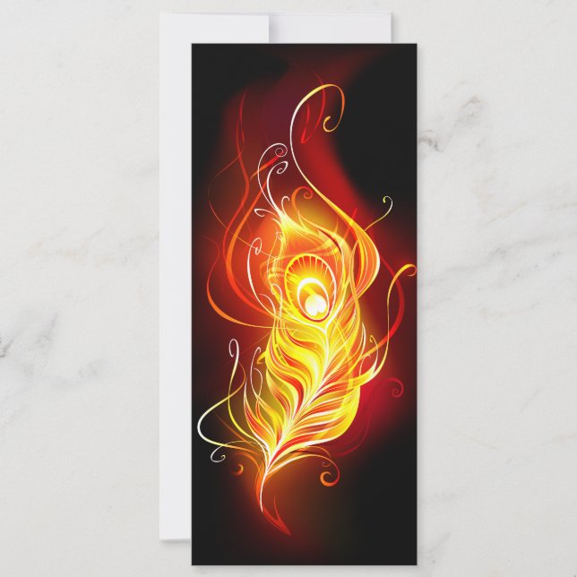 Fire Peacock Feather Card (Front)