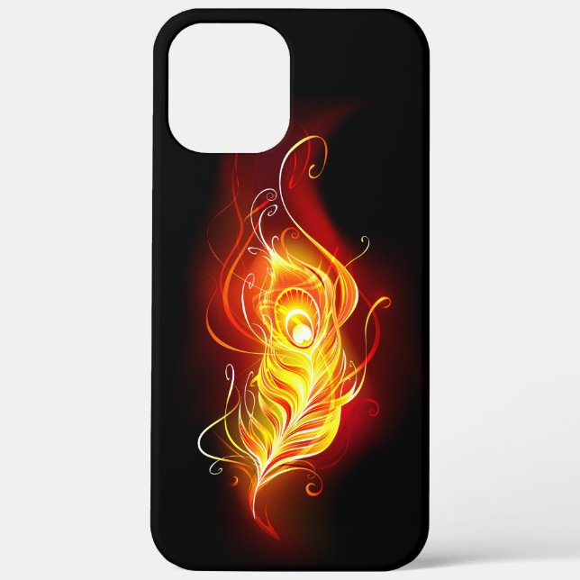 Fire Peacock Feather Case-Mate iPhone Case (Back)