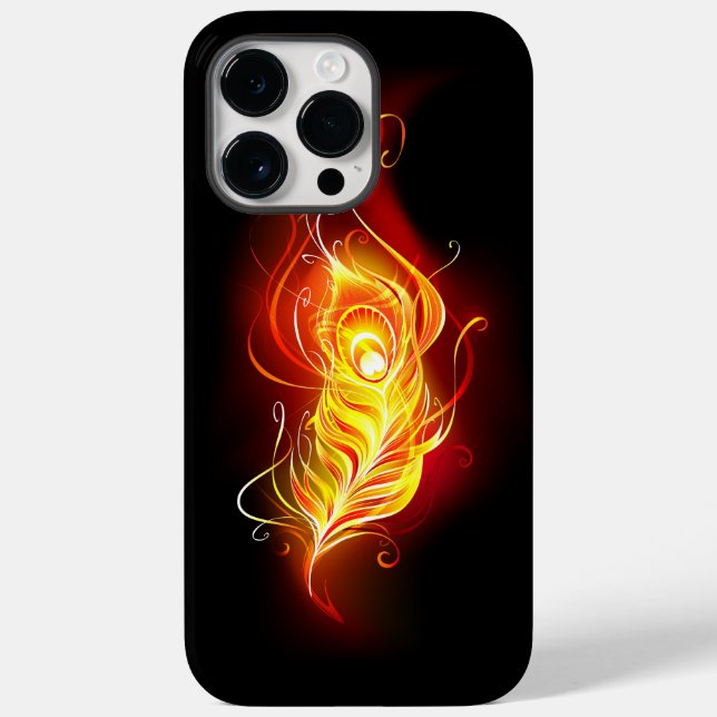Fire Peacock Feather Case-Mate iPhone Case (Back)
