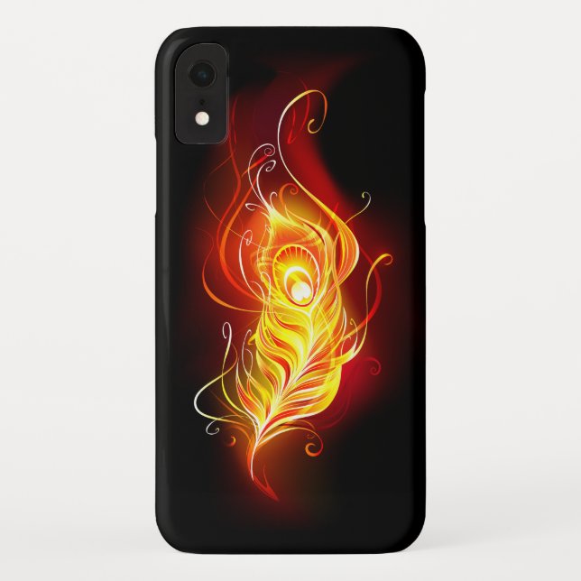 Fire Peacock Feather Case-Mate iPhone Case (Back)