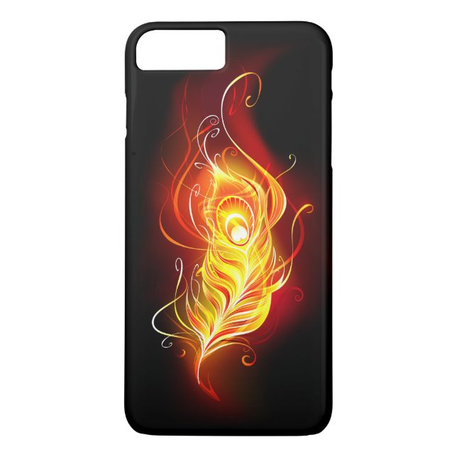 Fire Peacock Feather Case-Mate iPhone Case (Back)