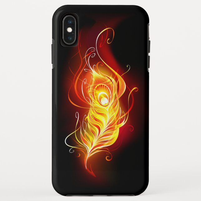 Fire Peacock Feather Case-Mate iPhone Case (Back)