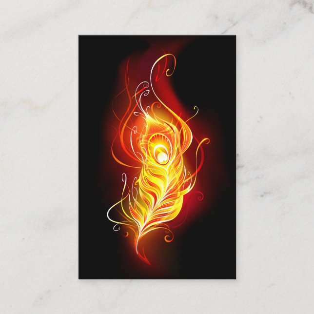 Fire Peacock Feather Discount Card (Front)