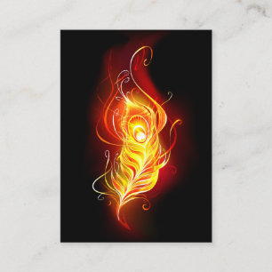 Fire Peacock Feather Enclosure Card