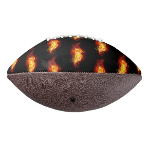 Fire Peacock Feather Football