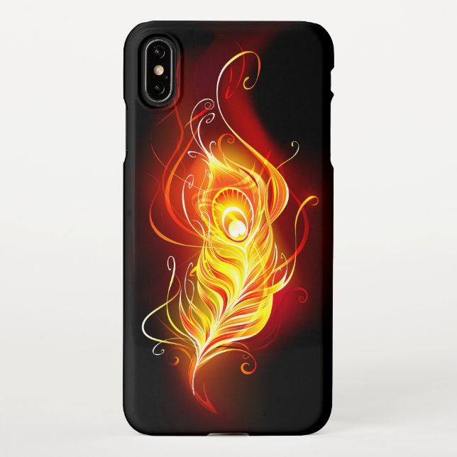 Fire Peacock Feather iPhone Case (Back)