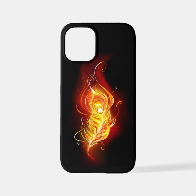 Fire Peacock Feather iPhone Case (Back)