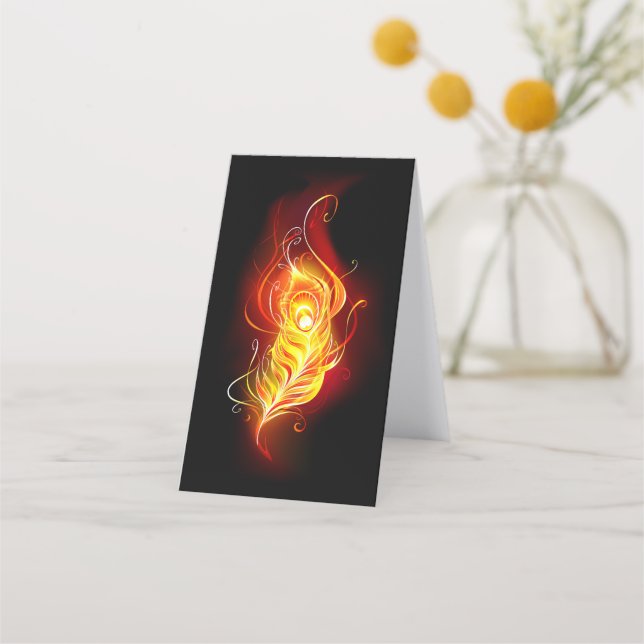 Fire Peacock Feather Loyalty Card (Back)